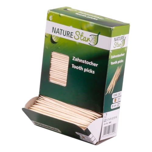 Zahnstocher, Käsepicker, unbehandeltes Holz, Natur, 80 mm lang, 1000 Stück von Wertpack