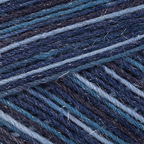 West Yorkshire Spinners Signature 4-fädig Farbe 906, Weihnachts Sockenwolle mit Glitzer von West Yorkshire Spinners