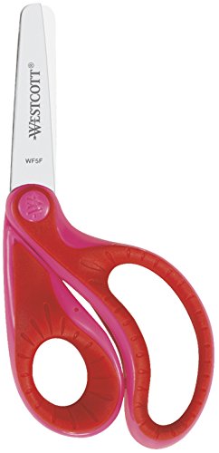 Westcott E-22001 00 Ergo Junior Softgrip Schere Bastelschere, 13 cm, Stahl, rosa, 12.9 x 6.1 x 1 cm von Westcott