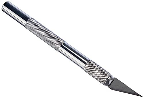 Westcott E-84010 00 Skalpell mit Metallgriff und auswechselbarer Klinge, 12 cm, silber von Westcott