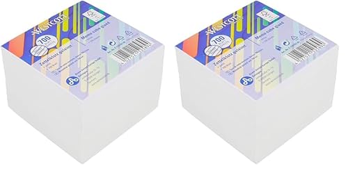 Westcott Notizzettel weiß 700 Blatt | Zettelblock geleimt mit 9 x 9 cm großen Blättern in weiß | FSC-zertifiziertes Papier 80g/m² | E-733182 00 (Packung mit 2) von Westcott