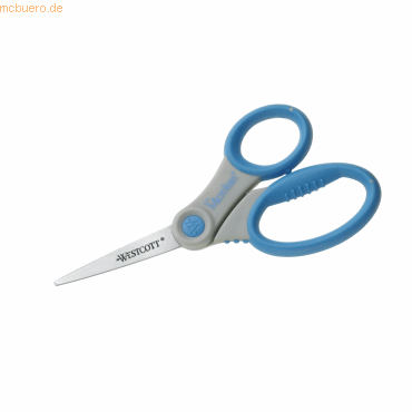 Westcott Schere Microban Softgrip 15,5 cm grau/blau von Westcott