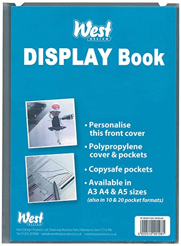 West A3 Display Book containing 10 fixed display sleeves von Westfolio