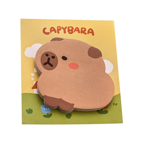 Wezalget Capybara-Haftnotizen,Cartoon-Capybara-Haftnotizblöcke | Kreative Haftnotizen und Notizblöcke für schnelle Erinnerungen | Helle, löschbare Notizblöcke, vielseitige Notizseiten für Zuhause, von Wezalget