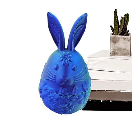 Wezalget Dekorative Ostereier, Hasen -Ostereier - Bunny Eggs Dekorative Ornamente,Leere Osterspielzeug, Tierzappwerksspielzeug, Osterkorb Stuffers, Osterhome Desk Decor für Kinder von Wezalget