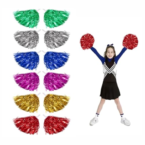 Cheerleading Pompons, Cheerleader Pompons, Cheerleading Poms, Cheerleader Pompons Handblumen, Pompons Mehrfarbig von Wffeila