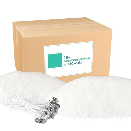 0,5 kg natürliches Perlenkerzenherstellungs-Kit mit 50 Baumwolldochten, wiederverwendbare und nachfüllbare Perlenkerzen für DIY Sandkerzenherstellung von Wfmolcand