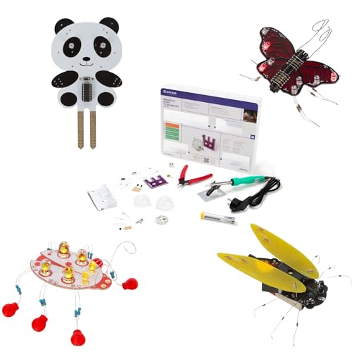 Whadda Bildungs-Löt-Kits mit allen Werkzeugen wie Lötkolben, Seitenschneider und Lötzinn – Lernen Sie SMD-Komponenten zu löten – MINT-Projekte für von Whadda