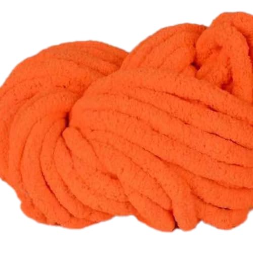 1 Stück Handstrick Wolle,Dicke Wolle Garn ca.240g,Grobe Isländische Wolle | Dicke Wolle,zum Häkeln oder Stricken für Decke,Perfekt zum Weben von Haustier Nest,Decken,Orange von Whakano