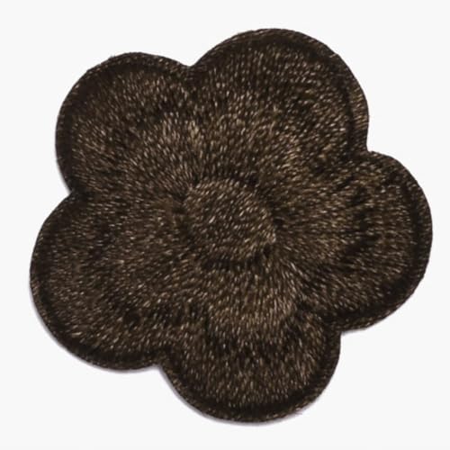 10 Stück Blumen Aufnäher zum Aufbügeln,Patches 3 cm,Flicken Zum Aufbügeln,Dekorative Applikation für Kunsthandwerk,Jacken Tasche Geschenkboxen,Kleidung,Scrapbooking,Jeans Dekoration,Dunkelbraun C von Whakano