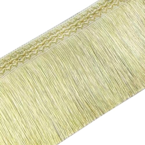 Whakano 11 Meter Länge 16cm Breite Fransenborte,Quaste Fransenbordüre Fransenband,Fransen Dekoband,Bänder zum Nähen,Fransenband Nähzubehör für Kleidung Kostüme Vorhänge Dekoration,Creme farben von Whakano