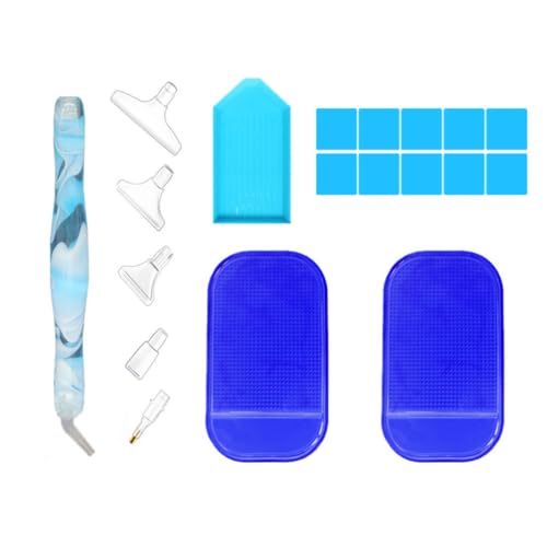 Diamond Painting Zubehör Set,5D Diamond Painting Zubehör mit Diamond Painting Stift,Stift Kleber,Zubehör Boxen,Für Kunst DIY Diamantmalerei Stickerei Nagelwerkzeug Painting Craft,Himmelblauer Anzug von Whakano