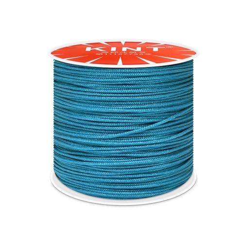 Whakano Nylonschnur 0,8mm,Makramee-Schnur,Nylon Seil Perlenschnur,Cord Makramee Band für Geflochtene Armbänder,Schmuckherstellung Handwerk Halsketten,Makramee,Geschenkverpackung,Blauer See von Whakano