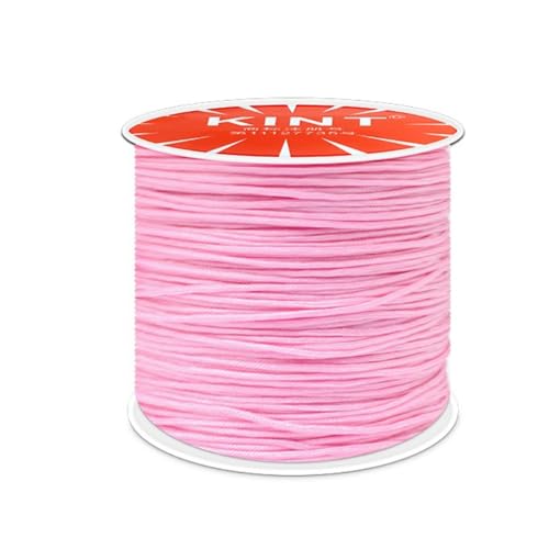 Nylonschnur 0,8mm,Makramee-Schnur,Nylon Seil Perlenschnur,Cord Makramee Band für Geflochtene Armbänder,Schmuckherstellung Handwerk Halsketten,Makramee,Geschenkverpackung,Dunkelpink von Whakano