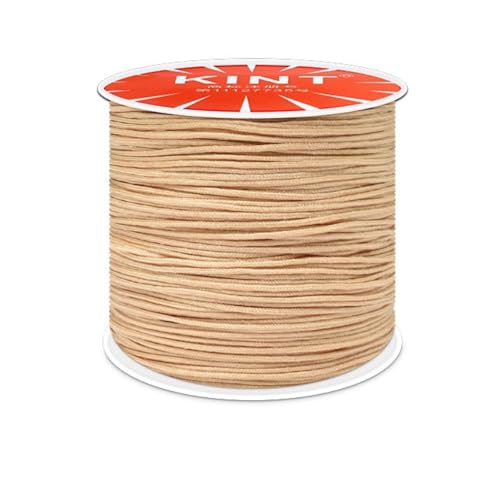 Nylonschnur 0,8mm,Makramee-Schnur,Nylon Seil Perlenschnur,Cord Makramee Band für Geflochtene Armbänder,Schmuckherstellung Handwerk Halsketten,Makramee,Geschenkverpackung,Khaki von Whakano