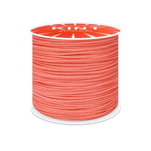 Whakano Nylonschnur 0,8mm,Makramee-Schnur,Nylon Seil Perlenschnur,Cord Makramee Band für Geflochtene Armbänder,Schmuckherstellung Handwerk Halsketten,Makramee,Geschenkverpackung,Wasserrot von Whakano