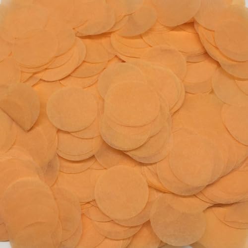 Runde Konfetti 2,5cm,Konfetti 50g Deko Papier Konfetti Streudeko Confetti Geburtstag Karneval Weihnachten Taufe Neujahrsdeko Kindergeburtstag Dekoration,Partyzubehör,Orange von Whakano