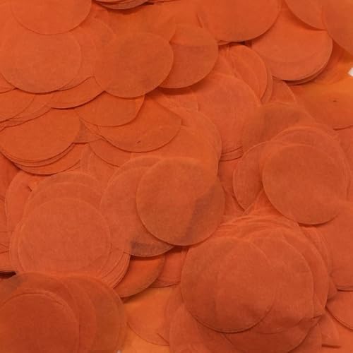 Runde Konfetti 2,5cm,Konfetti 50g Deko Papier Konfetti Streudeko Confetti Geburtstag Karneval Weihnachten Taufe Neujahrsdeko Kindergeburtstag Dekoration,Partyzubehör,Orangerot von Whakano