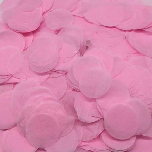 Runde Konfetti 2,5cm,Konfetti 50g Deko Papier Konfetti Streudeko Confetti Geburtstag Karneval Weihnachten Taufe Neujahrsdeko Kindergeburtstag Dekoration,Partyzubehör,Pink von Whakano