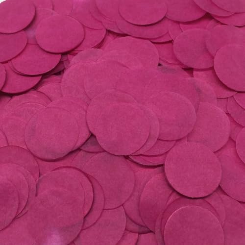 Runde Konfetti 2,5cm,Konfetti 50g Deko Papier Konfetti Streudeko Confetti Geburtstag Karneval Weihnachten Taufe Neujahrsdeko Kindergeburtstag Dekoration,Partyzubehör,Rosenrot von Whakano