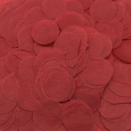 Runde Konfetti 2,5cm,Konfetti 50g Deko Papier Konfetti Streudeko Confetti Geburtstag Karneval Weihnachten Taufe Neujahrsdeko Kindergeburtstag Dekoration,Partyzubehör,Rot von Whakano