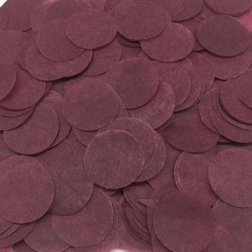 Runde Konfetti 2,5cm,Konfetti 50g Deko Papier Konfetti Streudeko Confetti Geburtstag Karneval Weihnachten Taufe Neujahrsdeko Kindergeburtstag Dekoration,Partyzubehör,Weinrot von Whakano