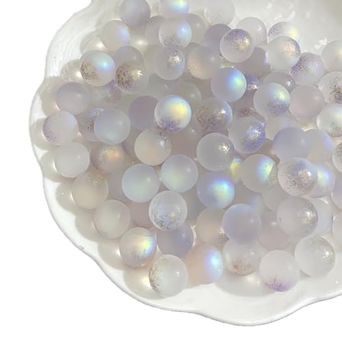 Whakano 200 Stück Bunte Runde Perlen der Fantasie Glasperlen zum Basteln,12mm,Lose Perlen ohne Loche,Bastelperlen für DIY Handwerk Dekor,Vasenfüller,Hochzeit,Party,Heimdekoration,Hellblau von Whakano