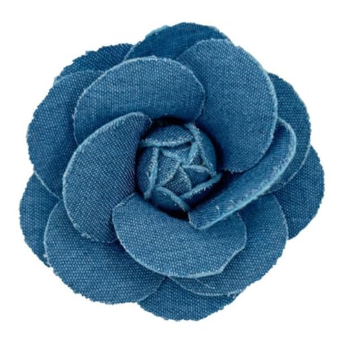 Whakano 3D Blume Applikationsflecken,Jeans Stoff,Blau Blume Verzierung,Patches zum Aufnähen,Appliques Nähen für Hochzeitskleid,Kleid,Taschen,Scrapbooking,Kleidung Dekoration Zubehör,C,5cm von Whakano