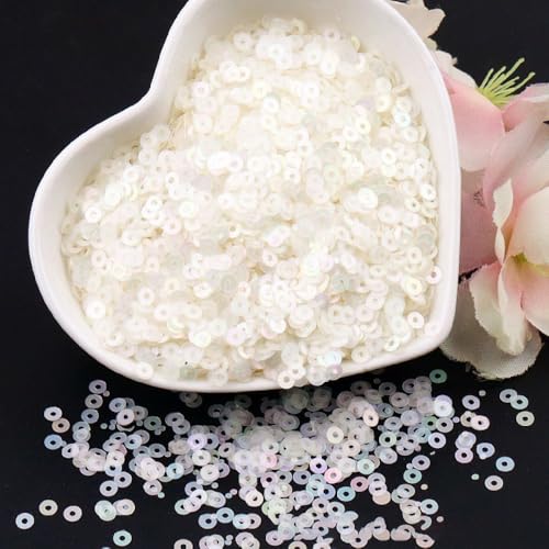 Whakano 4000 Stück Runde Pailletten zum Basteln,Lose Pailletten zum Aufnähen,Handwerk Pailletten Spangles,für DIY Herstellung Nähen,Kleidung,Schmuck Dekor,Stickerei,Hochzeitsdekoration,Weiß,2mm Whakano 4000 Stück Runde Pailletten zum Basteln,Lose Pailletten zum Aufnähen,Handwerk Pailletten Spangles,für DIY Herstellung Nähen,Kleidung,Schmuck Dekor,Stickerei,Hochzeitsdekoration,Weiß,2mm von Whakano