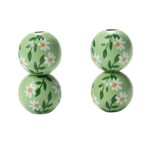 Whakano 50 Stück Perlen zum Basteln,Grün Holzperlen 16MM,Lose Perlen mit Loch,Blumen Bastelperlen zum Auffädeln,für DIY Handwerk Dekor,Schmuck Armbänder,Halsketten Ohrringe Schlüsselanhänger Whakano 50 Stück Perlen zum Basteln,Grün Holzperlen 16MM,Lose Perlen mit Loch,Blumen Bastelperlen zum Auffädeln,für DIY Handwerk Dekor,Schmuck Armbänder,Halsketten Ohrringe Schlüsselanhänger von Whakano