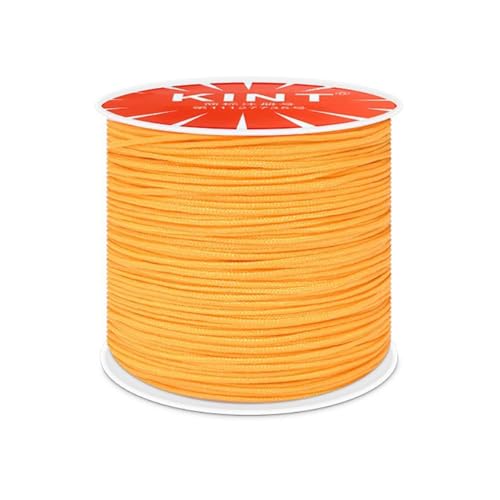 Whakano Nylonschnur 0,8mm,Makramee-Schnur,Nylon Seil Perlenschnur,Cord Makramee Band für Geflochtene Armbänder,Schmuckherstellung Handwerk Halsketten,Makramee,Geschenkverpackung,Orange von Whakano