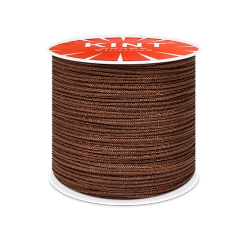 Whakano Nylonschnur 0,8mm,Makramee-Schnur,Nylon Seil Perlenschnur,Cord Makramee Band für Geflochtene Armbänder,Schmuckherstellung Handwerk Halsketten,Makramee,Geschenkverpackung,Rotbraun von Whakano