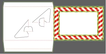 Whaline 50 Stück Weihnachtspapier-Bilderrahmen mit Staffelei, 10,2 x 15,2 cm, Weihnachts-Süßigkeiten-Bilderrahmen, DIY-Foto-Display für Zuhause, Büro, Klassenzimmer, Urlaub, Party-Dekoration von Whaline