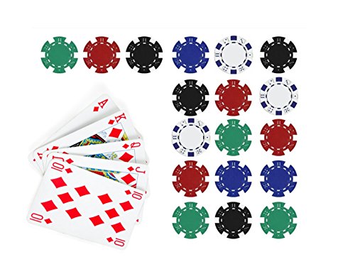 Poker essbarer Tortenaufsatz Royal Flush in Diamonds Cake Topper Casino Chips von Whimsical Practicality