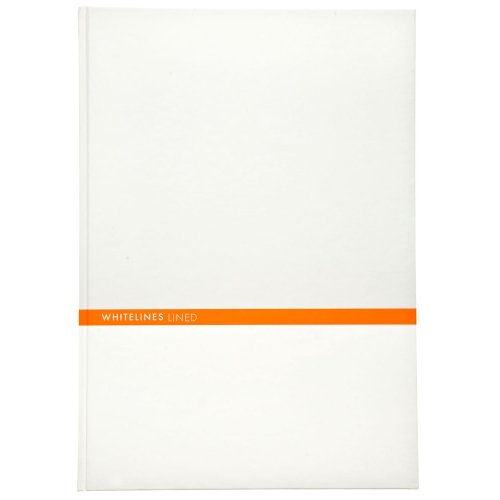 Whitelines Hardcover A4 Notizbuch, liniert, weiß (WL22 HBA4L) von Whitelines