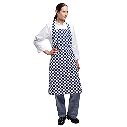 Whites Chefs Apparel A275 Lätzchen Schürze, kariert, Poly Baumwolle, 71,1 x 96,5 cm schwarz und weiß von Whites Chefs Apparel