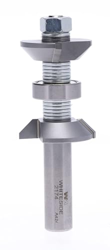 Whiteside Doppelfasen-Bit, 1,27 cm Schaft, 45°-Winkel, verstellbare Schnittlänge von 3,8 cm von Whiteside Router Bits