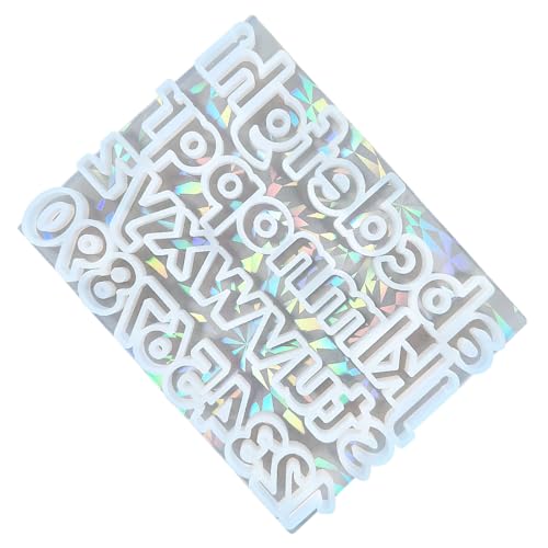 Praktische, kreative Holografie-Buchstaben-Zahlen-Formen, Zubehör für Epoxidharz, funkelnde Schmuckherstellung, Bastelbedarf, leicht zu entfernen Praktische, kreative Holografie-Buchstaben-Zahlen-Formen, Zubehör für Epoxidharz, funkelnde Schmuckherstellung, Bastelbedarf, leicht zu entfernen von Whltzf