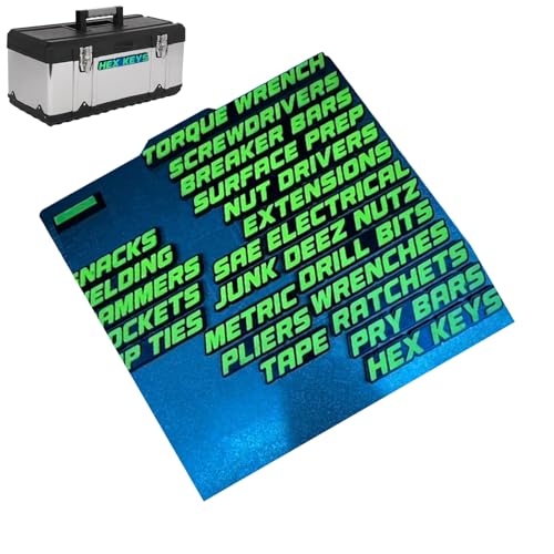 Magnetetiketten für Werkzeugkästen, wiederverwendbare Aufkleber für Werkzeugorganisation - 3D multifunktionale Etiketten für Werkstattorganisation Bücherregal Garage Lagerschränke Magnetetiketten für Werkzeugkästen, wiederverwendbare Aufkleber für Werkzeugorganisation - 3D multifunktionale Etiketten für Werkstattorganisation Bücherregal Garage Lagerschränke von Whnbuij