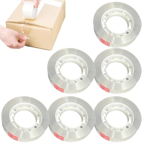 Nachfüllrollen für Schreibwaren, Nachfüllpackungen aus transparentem Klebeband | 6 Rollen transparentes Klebeband - transparentes Klebeband mit flüssiger Freigabe von Schreibwaren für Büros, Zuhause Nachfüllrollen für Schreibwaren, Nachfüllpackungen aus transparentem Klebeband | 6 Rollen transparentes Klebeband - transparentes Klebeband mit flüssiger Freigabe von Schreibwaren für Büros, Zuhause von Whnbuij