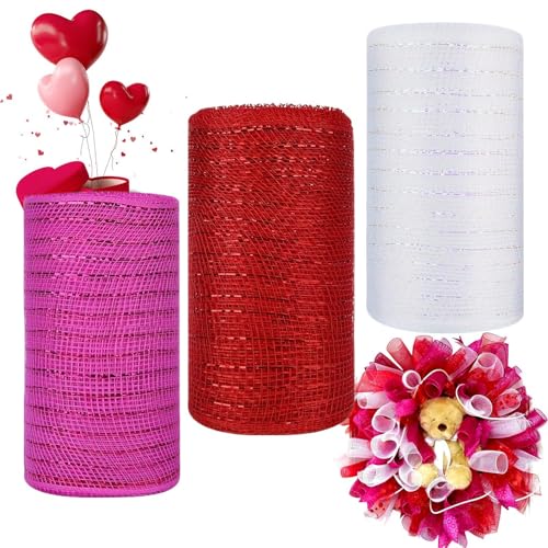 San Stoffbänder, San Stoffbänder - 3 Rollen Bänder zur Dekoration des Hauses, Bänder für Hausgirlanden, Netzbänder für Urlaub, 6 Zoll x 30 Fuß für Bastelbedarf San Stoffbänder, San Stoffbänder - 3 Rollen Bänder zur Dekoration des Hauses, Bänder für Hausgirlanden, Netzbänder für Urlaub, 6 Zoll x 30 Fuß für Bastelbedarf von Whnbuij