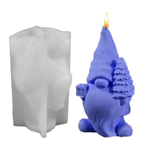 Weihnachtszwergform,Wichtelformen | Kerzenform Silikonharz Gießform | Flexible Gnome-Skulpturenform für Thanksgiving, Ostern von Whnbuij