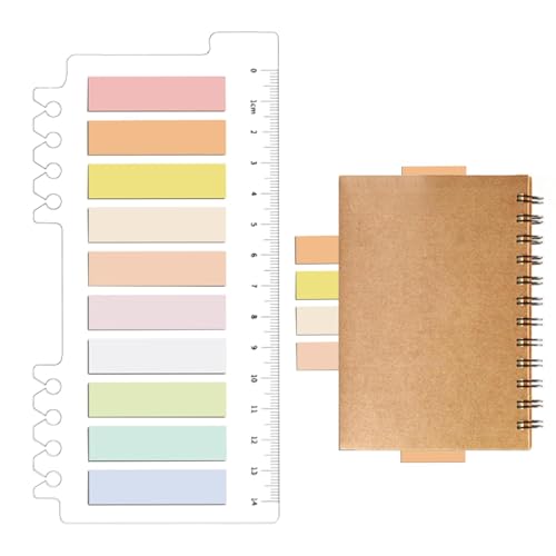 Whnbuij Haftindex-Tabs, beschreibbare Haftmarker, selbstklebende Seitenreiter, Lese- und Arbeitsseiten-Registerkarten zur Verbesserung der Lerneffizienz für Scrapbooking, Notizbuch, Dateien von Whnbuij