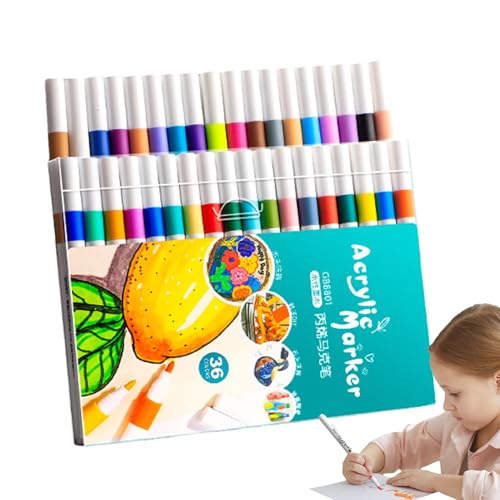 Whnbuij Marker für Kinder, abwaschbare Kunstmarker und sichere, kreative Bastelmarker zum Zeichnen und Ausmalen, feine Spitze und Pinselspitze, verschiedene Farben, Set für und Mädchen, ideal von Whnbuij