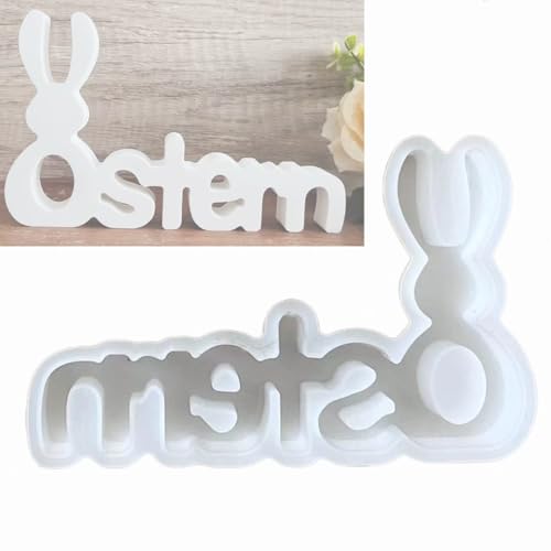 Silikonformen Gießformen Ostern, Silikonform Ostern Hase Gießform Hase Gips Zum Gießen Ostern, Silikonform Osterei Gipsformen zum Gießen Osternhase Epoxidharz Formen (C) von Whnnssw