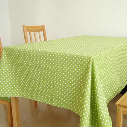 Abwaschbar Tischdecken 130x180 cm, Grün Tischtuch Baumwolle Leinen Lotuseffekt Rechteckig Tupfen Tischwäsche für Wohnzimmer, Esstisch Abwaschbar Tischdecken 130x180 cm, Grün Tischtuch Baumwolle Leinen Lotuseffekt Rechteckig Tupfen Tischwäsche für Wohnzimmer, Esstisch von Whoiy