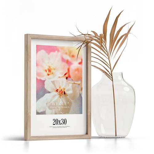 Whole® Premium 1x Bilderrahmen 20x30 Eiche Rahmen | Bilderrahmen 20x30 Holz für Poster | Bilderrahmen Eiche 20x30 | Picture Frame 20x30 cm Bilderrahmen | Bilderrahmen 30x20 Eiche von Whole