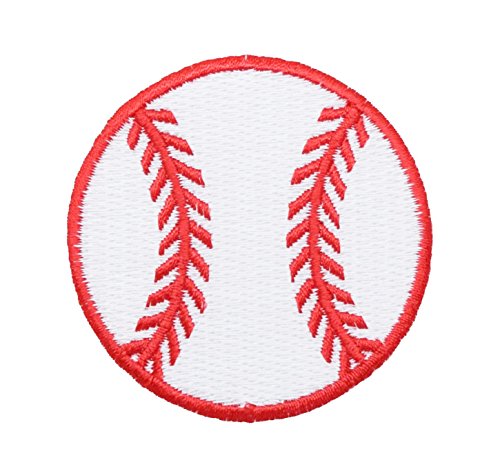 2,5 - 30,5 cm Baseball-Aufnäher mit weißen und roten Nähten, bestickt, zum Aufbügeln, für Kleidung von Wholesale Applique