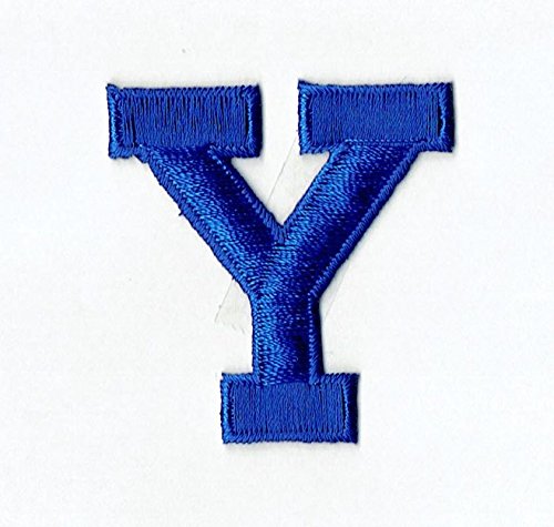 Aufnäher, Buchstabe "Y", Farbe: Königsblau, 5,1 cm Block-Stil, bestickt, zum Aufbügeln von Wholesale Applique