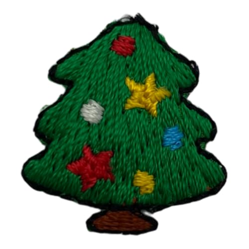 Kleiner / Mini – Weihnachtsbaum – bestickter Aufnäher zum Aufbügeln von Wholesale Applique